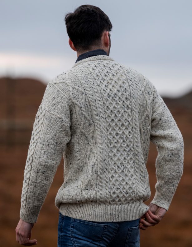 Unisex Aran Crew Neck Traditional Sweater – Kenny Woollen Mills